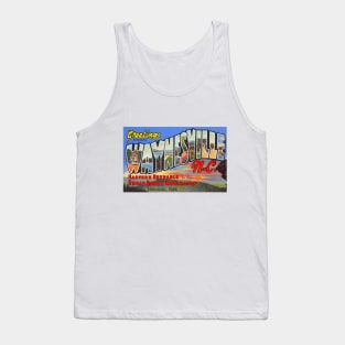 Greetings from Waynesville, North Carolina - Vintage Large Letter Postcard Tank Top